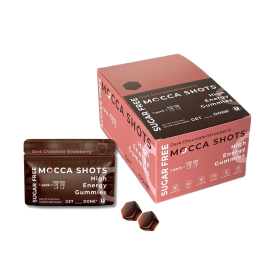 Seattle Gummy Company, Sugar Free Mocca Shots Energy Gummies with Caffeine | 12-Pack - Dark Chocolate S