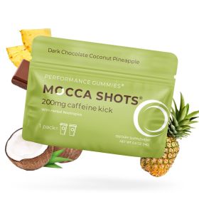 Seattle Gummy Company, Mocca Shots Energy Gummies with Caffeine | 12-Pack - Coconut Pineapple