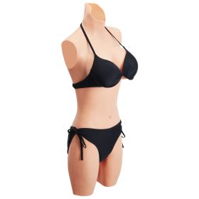 Silicone Bodysuit D-Cup Fake Boobs Breastplate for Crossdressers Drag Queen