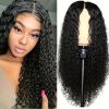 Black Hair Front Wig Lace Women's Brazilian Human Long Curly Wavy Hair Wig