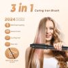 Thermal Brush,1.5 in Ionic Heated Round Brush Makes Hair Smoother, 110-240V 30S Fast Heating 5 Temperatures - Black