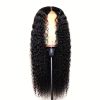 Black Hair Front Wig Lace Women's Brazilian Human Long Curly Wavy Hair Wig