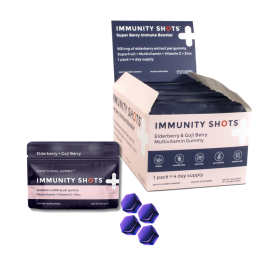 Seattle Gummy Company, Immunity Shots - Elder Berry + Goji Berry Gummy Vitamins | 12-Pack