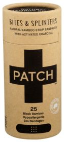 PATCH: Natural Activated Charcoal Bamboo Strip Bandages, 25 pc