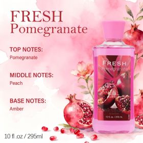 12 Scents,9.98 Oz. Unisex Shower Gel,body Wash. Large Size, Gently Cleanses And Moisturizes, Enriched With Aloe Vera And Vitamin E. Floral, Fruity, An (Option: Fresh Pomegranate)
