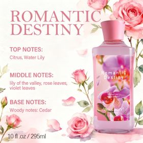 12 Scents,9.98 Oz. Unisex Shower Gel,body Wash. Large Size, Gently Cleanses And Moisturizes, Enriched With Aloe Vera And Vitamin E. Floral, Fruity, An (Option: Romantic Destiny)
