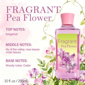 12 Scents,10 Oz. Unisex Shower Gel,body Wash. Large Size, Gently Cleanses And Moisturizes, Enriched With Aloe Vera And Vitamin E. Floral, Fruity, And (Option: Pea)