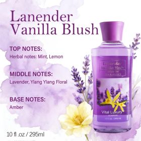 12 Scents,10 Oz. Unisex Shower Gel,body Wash. Large Size, Gently Cleanses And Moisturizes, Enriched With Aloe Vera And Vitamin E. Floral, Fruity, And (Option: Lavender Vanilla)